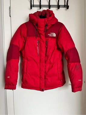 The North Face Red Insulated Hooded Puffer Jacket
